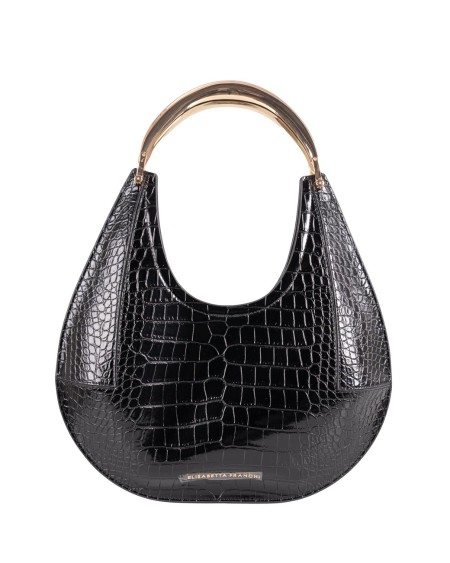 Shop ELISABETTA FRANCHI  Borsa: Elisabetta Franchi borsa hobo media realizzata in materiale sintetico effetto pelle. 
La texture con stampa cocco dona carattere all'accessorio, impreziosito dal manico gioiello in metallo dorato. 
Logo al fondo.
Manico in metallo dorato.
Dimensioni 35 x 39 cm.
Composizione: 60%Poliuretanica 40%Poliestere.
Fabbricato in Italia.. BS28A58E2-110